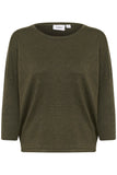 SAINT TROPEZ MILASZ R-NECK PULLOVER Army Green Melange