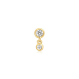 Ania Haie Gold Bezel Dangle Barbell Single Earring