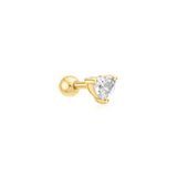 Ania Haie Gold Heart Barbell Single Earring