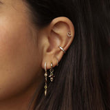 Hinged Hoops PERSY Chocolat