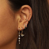 Hinged Hoops Zirconia LINA Chain