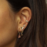 Hinged hoops zirconia ANNA Salmon