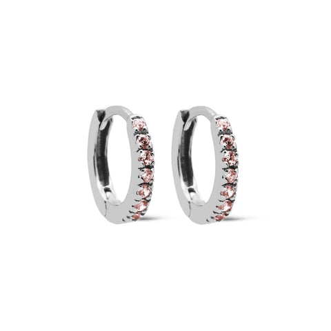 Plain Hoops Round SALMON 13MM Silver