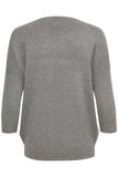 SAINT TROPEZ MILASZ R-NECK PULLOVER Mist Grey melange