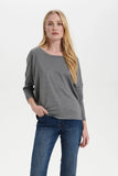 SAINT TROPEZ MILASZ R-NECK PULLOVER Mist Grey melange