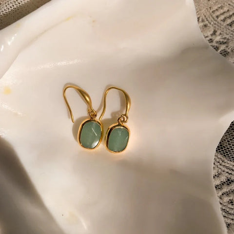Ibu Jewels earrings Julie Green Aventurine
