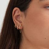 Ania Haie oorbellen Gold Sparkle Huggie Hoop Earrings