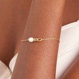 Ania Haie Armband Gold Pearl Link Chain Bracelet