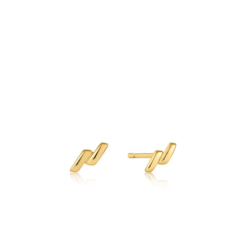 Oorbellen Ania Haie Gold Smooth Twist Stud Earrings