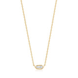Ania Haie halsketting Gold Sparkle Emblem Chain Necklace