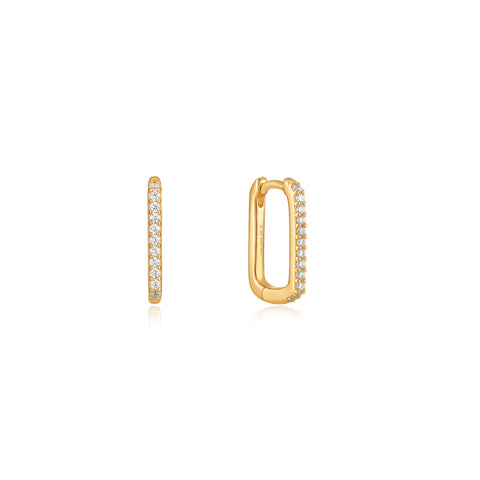 Ania Haie oorbellen gold Glam oval hoop earrings